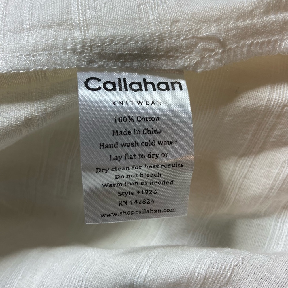 Callahan Knitwear Colette White Dress Textured Backless Midi Maxi Cotton Shift - Picture 15 of 15